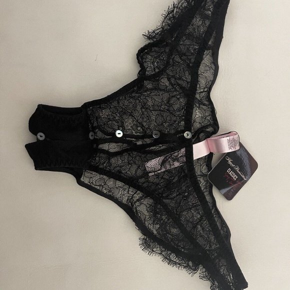 NWT Agent Provocateur ANNOUSHKA Ouvert Brief L/4 Black Orig $270 VERY RARE! - Picture 3 of 8